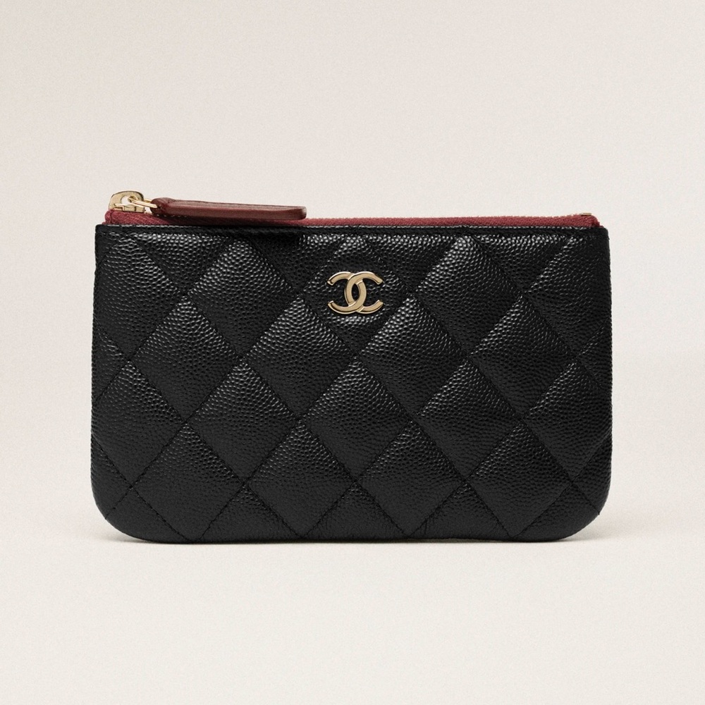 CHANEL Classic Small Zipped Pouch- Quilted Caviar